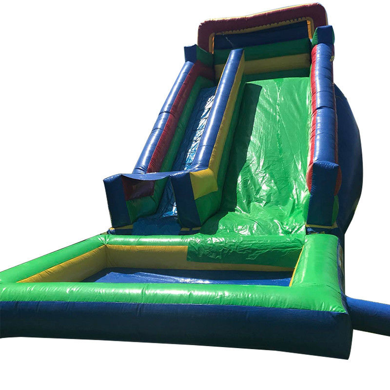 Mieten Sie einen Green Bounce Jump Wasserrutsche aufblasbaren Würfel Pool für kommerzielle Anlässe