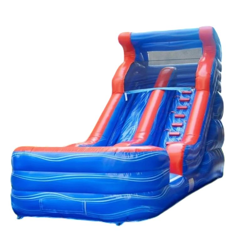 Outdoor-Spielzeug für Kinder Aufblasbare Wasserrutsche mit Schwimmbad und Digitaldruck