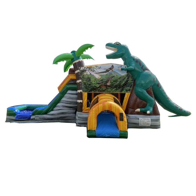 Erleben Sie den Nervenkitzel der Dinosaurierzeit mit unserem aufblasbaren Sprunghaus und unserer Rutsche