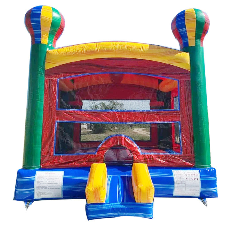CE/EN71/EN14960 Zertifiziertes aufblasbares Regenbogen-Wärmeballon Sprunghaus Schloss für Kinder