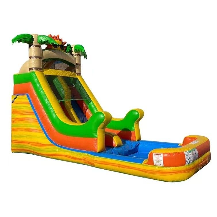 Ein Muss für 2-4-Jährige Aufblasbare Kletterwand Wasserrutsche mit Pool und Sonne