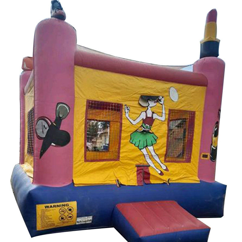 Unisex Prinzessin Accessoires Aufblasbare rosa Burg Haus für Kinder Geburtstagsfeier Thema