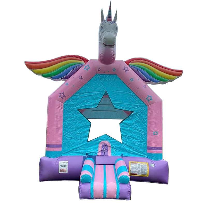 Customized Farbe Einhorn Sprungburg Aufblasbares Sprunghaus für Jumping-Spiele für Kinder