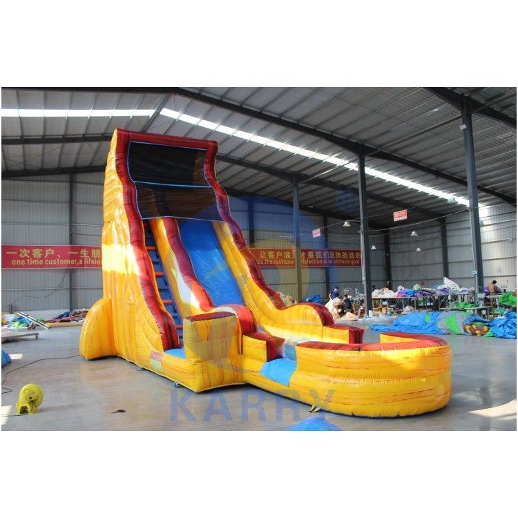 Gewerbliche Qualität schicke aufblasbare Wasserrutsche mit Digitaldruck 18ft Quadratgröße