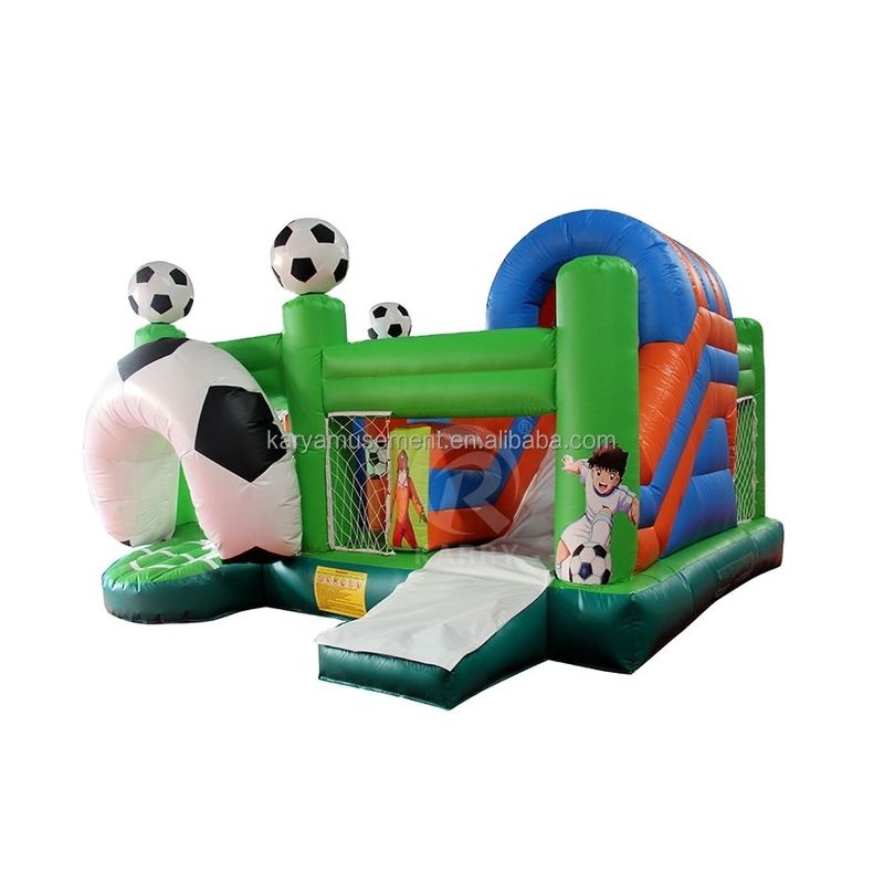 Jump Slide und Score PVC aufblasbares Türsteherhaus für Unisex-Fußballfans