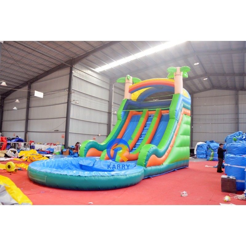 Maßgeschneiderte Farbe Große Hüpfburg Combo mit Pool Digital Printing und Steep Slide