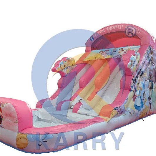 Playcenter Sommer-Wasserpark Pink Princess aufblasbare Wasserrutsche mit Pool