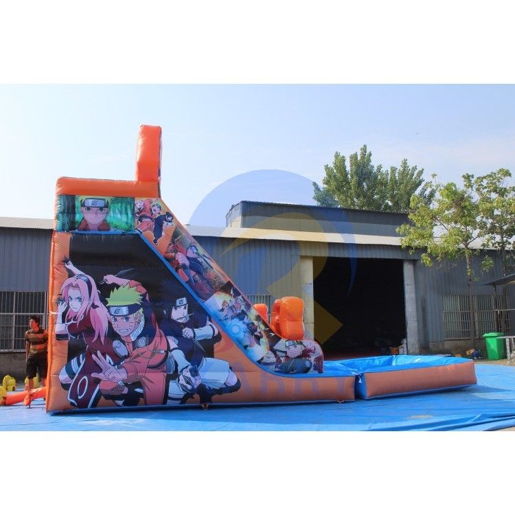 Einkaufszentrum Gelegenheit Anime Fan Hinterhof aufblasbare Wasserrutsche und Pool Combo