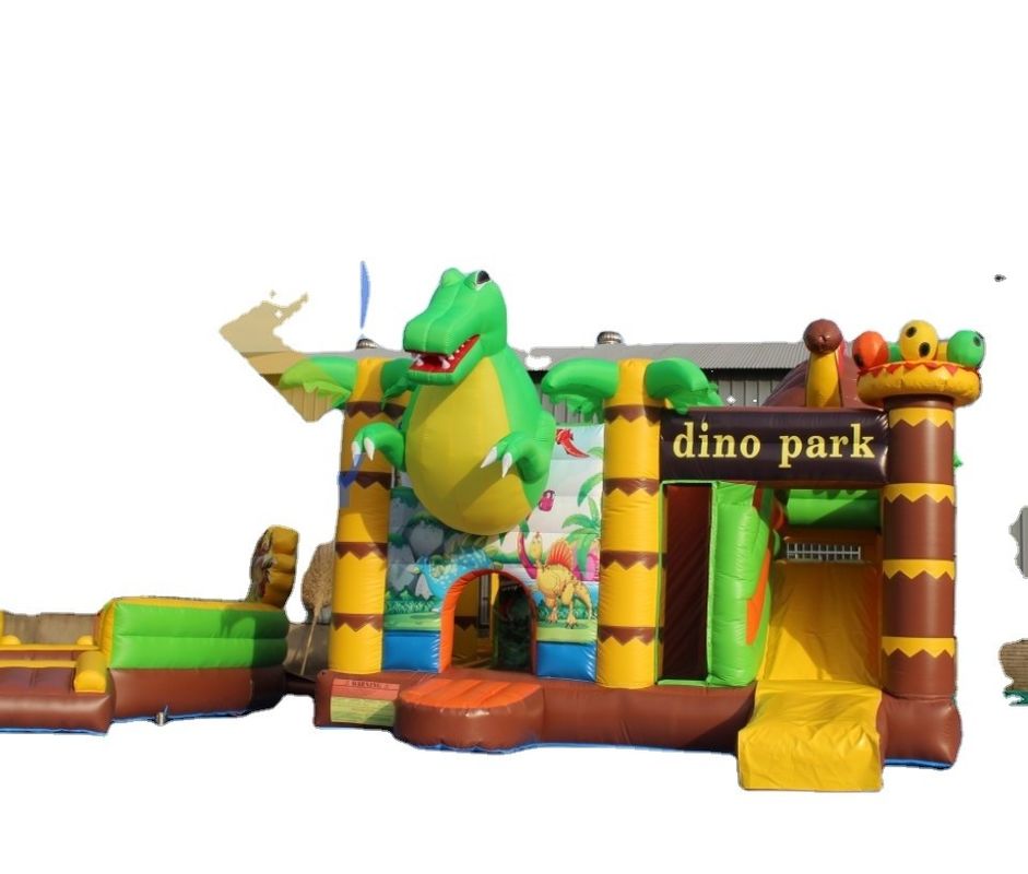 Funktionen PORTABLE Kinderparty Sprung-Sprungschloss mit Rutsche im Dinosaurier-Thema
