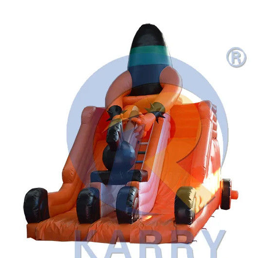 Aufblasbare Sprungrutsche für den Geschäftsbereich Zweispurrutsche Orange Rutsche Trockene Unisex Vermietung