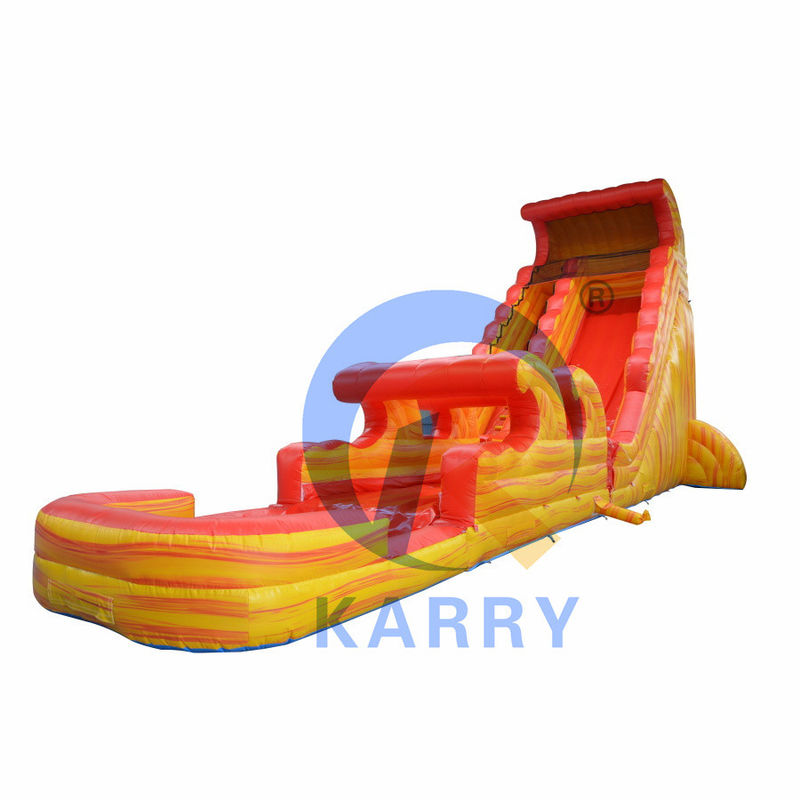 PORTABLE aufblasbare Vulkanwellenrutsche mit Pool 0,55 mm Dicke PLOTO PVC-Platte