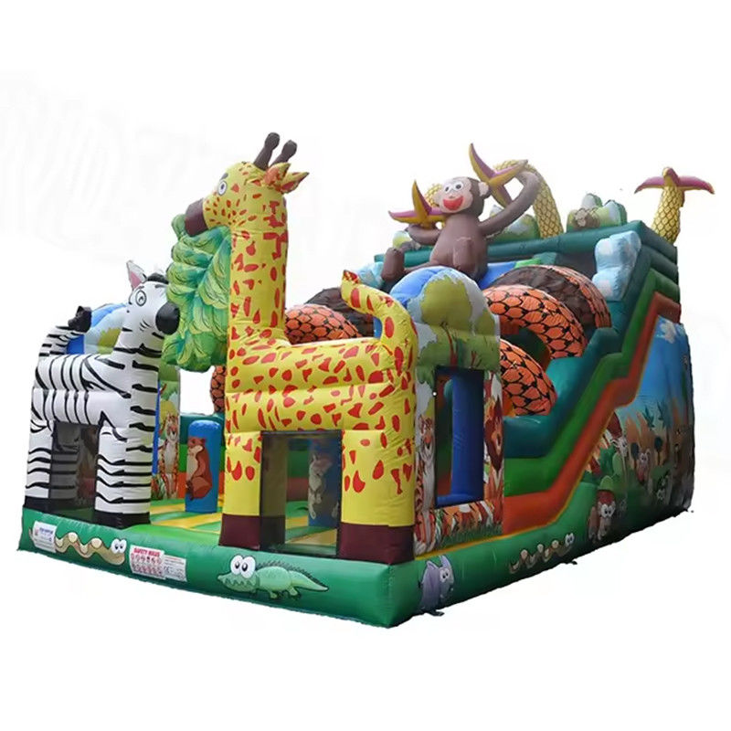 Customized Farbe Safari Park aufblasbare Türsteher für Kinder Spaß im Freien Park