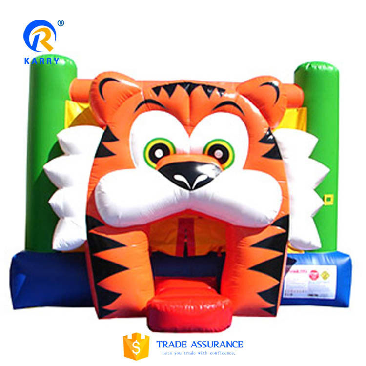 angepasste Farbe Schloss-Slide Combo Sprunghaus aufblasbare Tiger-Schloss