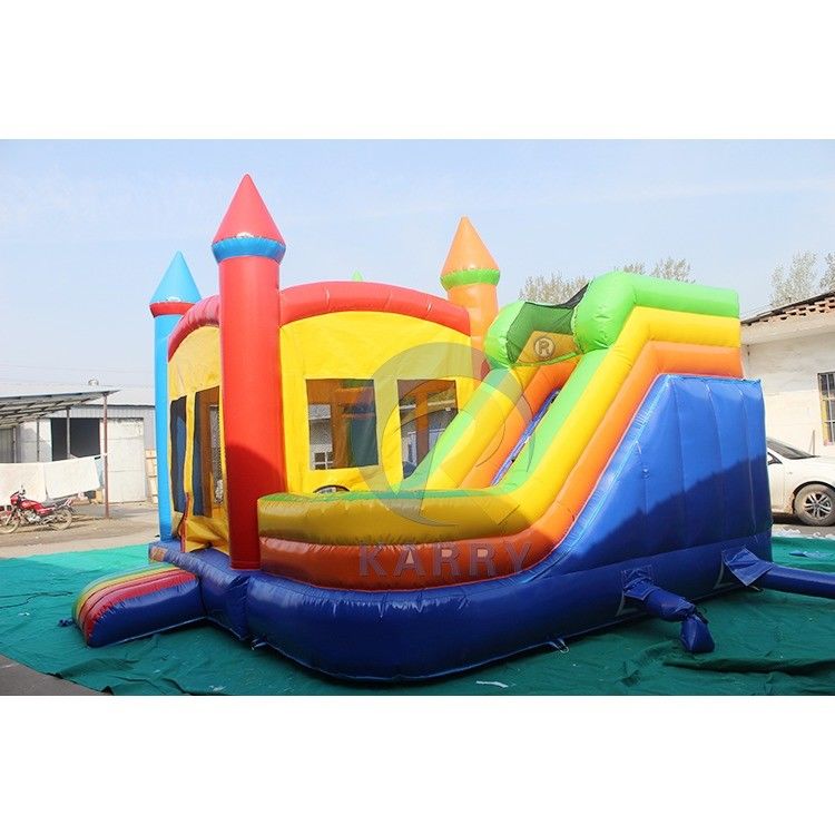 Unisex aufblasbarer Schieberegler Kombination farbenfrohe Burg Sprunghaus für Outdoor-Party