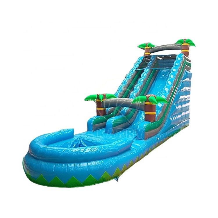 Aufblasbare Wasserrutschen mit PVC-Material mit Palmbaum-Themen