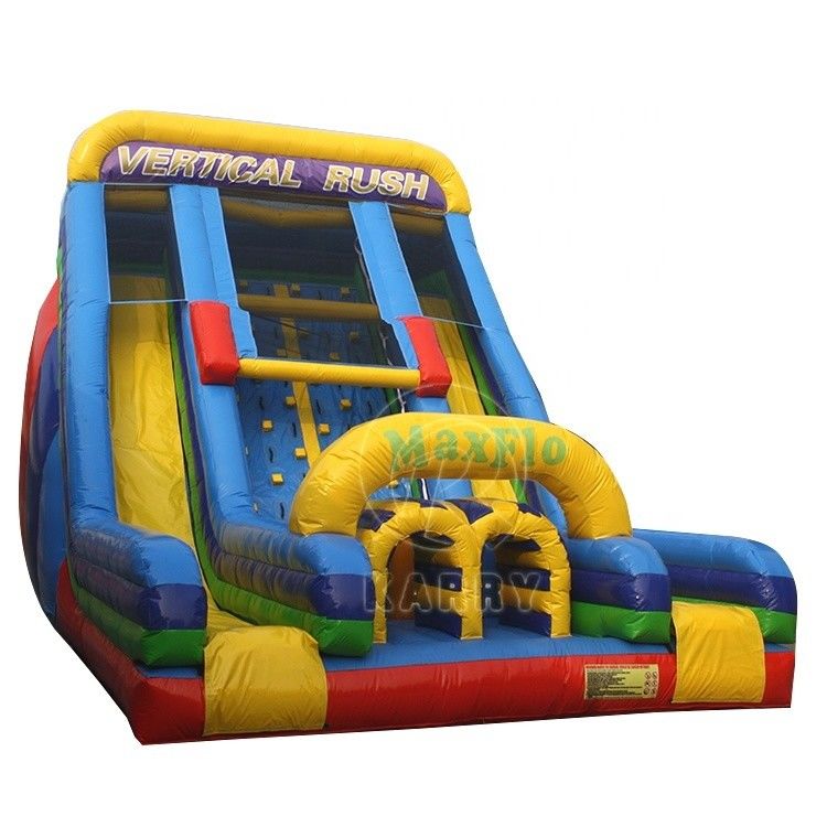 Wettkampf-Spiel für Kinder, Steinklettern, Doppelslide, aufblasbare Wasserrutsche für Kinder