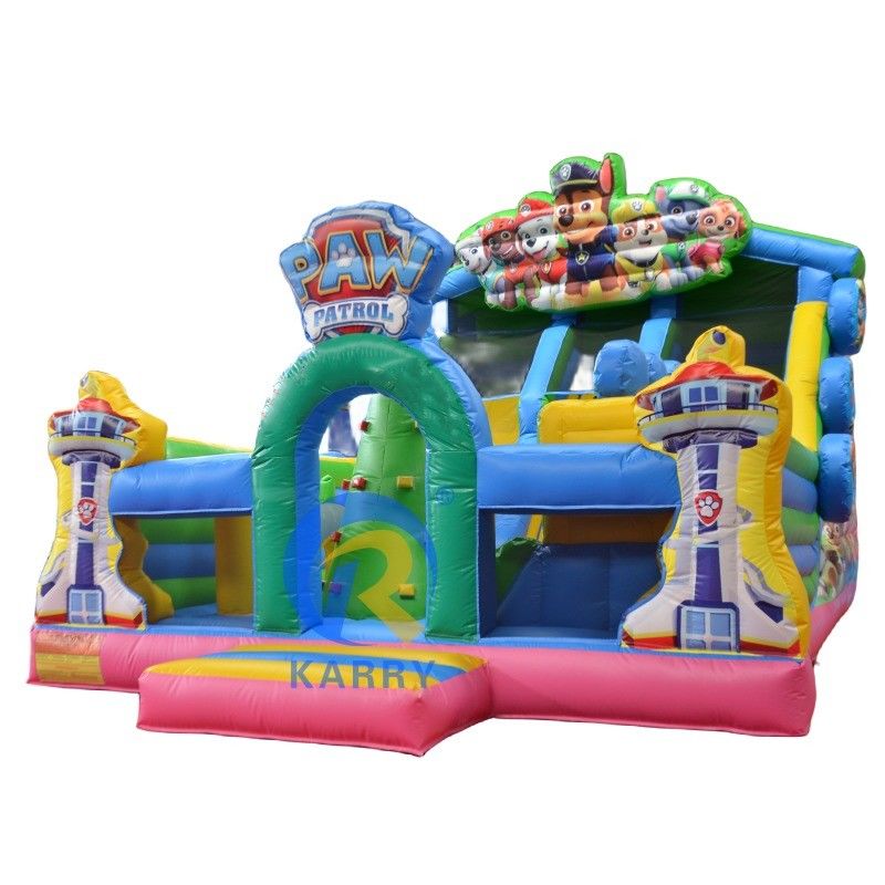 Mit dem Bläser- und Reparatur-Kit ist auch der Schwanzhund Patrouille-Themenpark Combo Castle aufblasbarer Türsteher