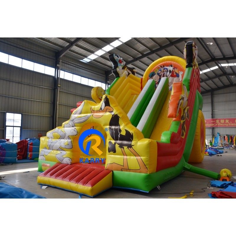 Wasserhaus Garten Mini Bounce Pvc Mario Freistehendes Pool Zeichentrickfigur Aufblasbares Bounce House mit Rutsche