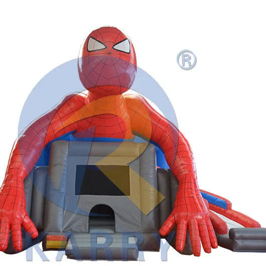CE-Blower und Reparatur-Kit enthalten Populärer Spiderman Bouncy Slide Combo für kommerzielle