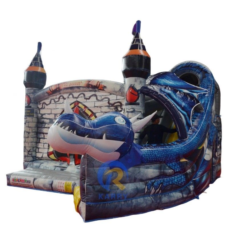 Unisex-Custom Farbenfrohe PVC aufblasbare Hüpfburg mit Schieberegler