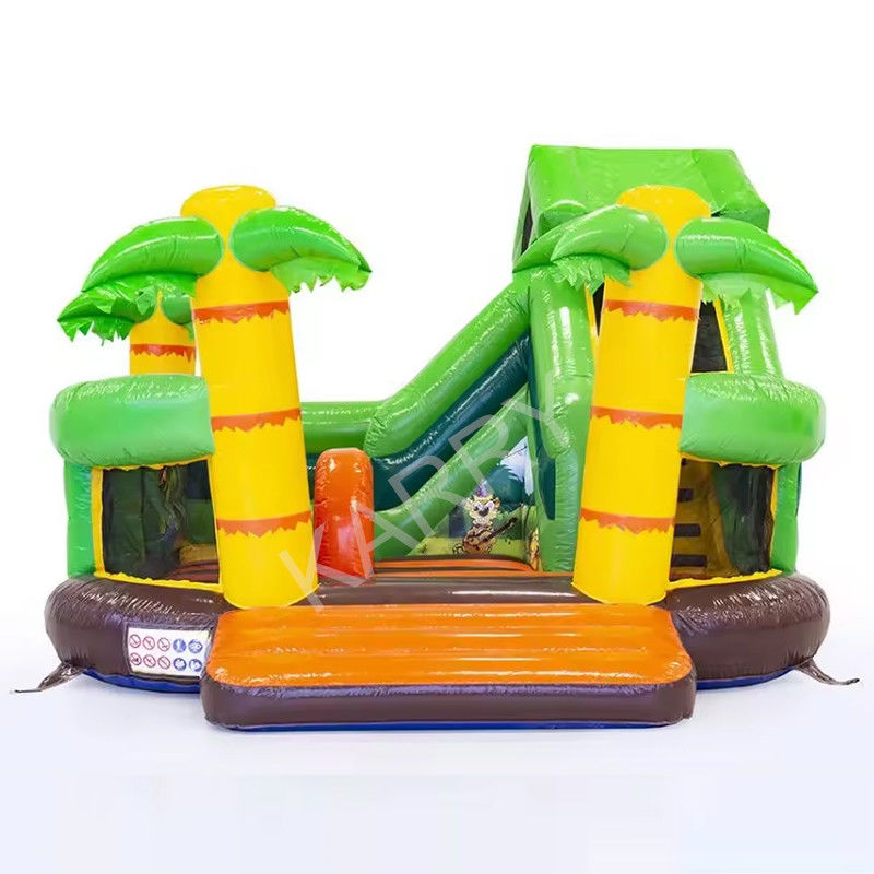 Interaktives Kinderspiel Hawaiian Style Palmbaum Sprunghaus mit Wasserrutsche
