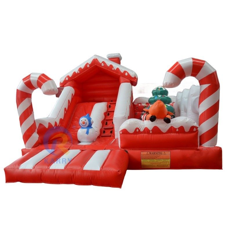 Customized Farbe aufblasbare Weihnachtssprung Bouncer House für Kinder Performance