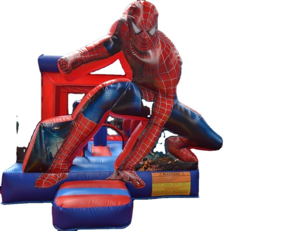 3D-Spiderman Sprungburg mit Schiebe aufblasbares Sprungbett für die gewerbliche Vermietung