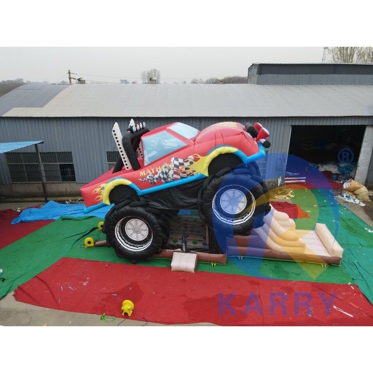 Commercial Red Off-Road Fahrzeug aufblasbare Schloss Sprung Combo für Kinder und Erwachsene