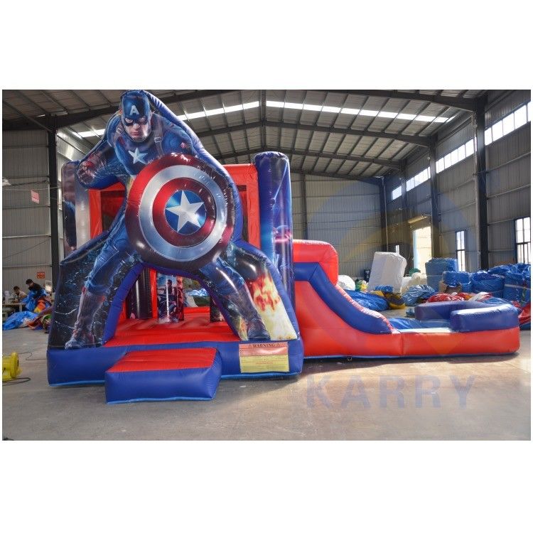 Spiderman aufblasbare Kombination Sprunghaus und Rutsche Muss für Kinder Outdoor-Spielplatz