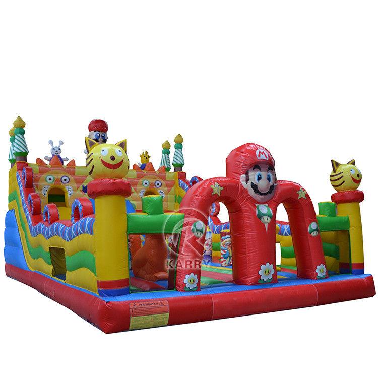 angepasste Farbe Outdoor aufblasbare Mario-Themen-Schieberegler Combo
