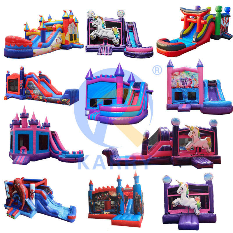 PVC 0,55mm aufblasbares Frozen Castle Bounce House Schieberegler für Vermietung von Partys
