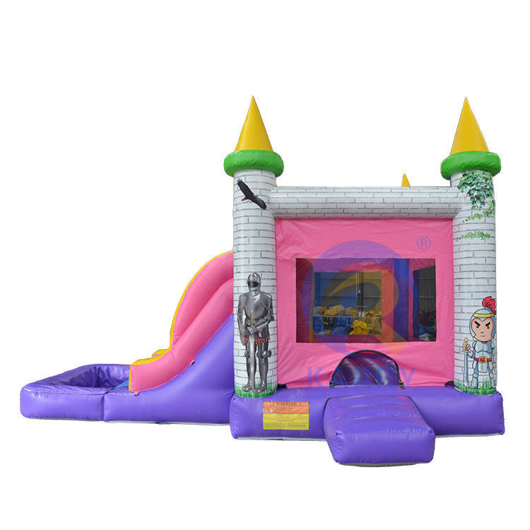 Doppelslide- und Poolsprung PVC aufblasbares Sprunghaus für kommerzielles Outdoor-Spiel