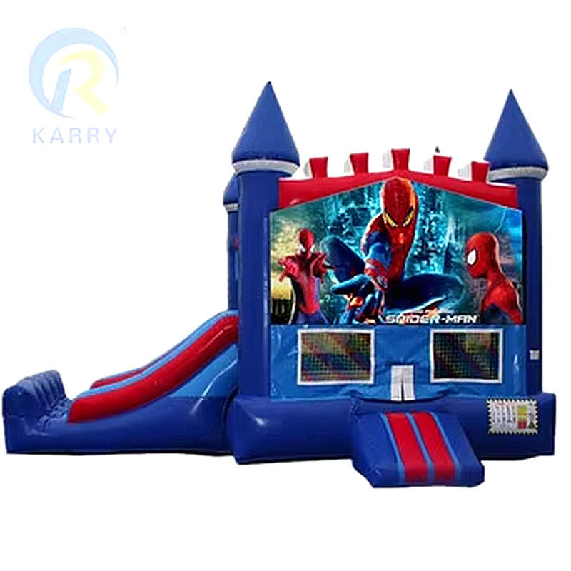 CE-zertifizierte tragbare Spiderman aufblasbare Kombo-Schlossrutsche für Sprunghaus