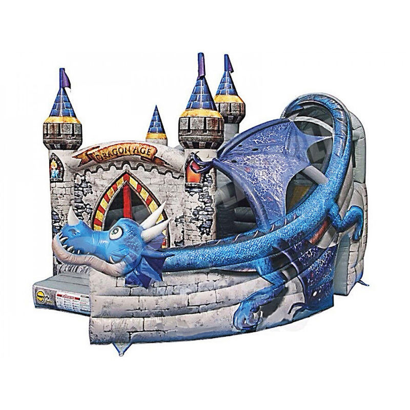 Aufblasbare Majestic Bouncing House Schloss Combo Slide Optionale Größen für 5-10 Passagiere