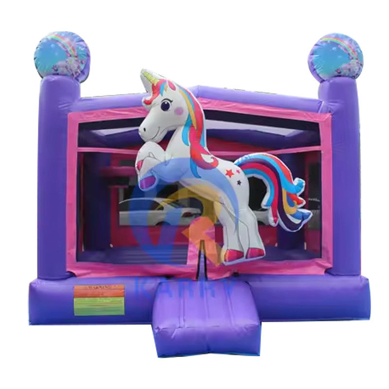 Unisex 3D Regenbogen-Einhorn aufblasbare Burg für individuelle Größe