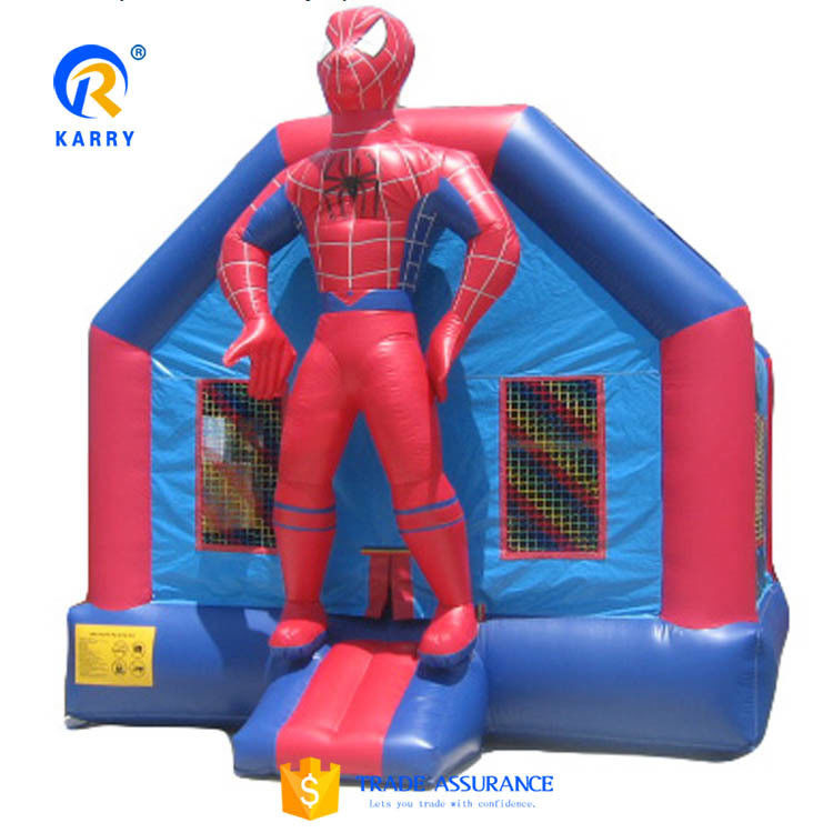 Spiderman aufblasbarer Aussteiger für Kinder kundenspezifische Farbe aufblasbares Kinder Trampolin