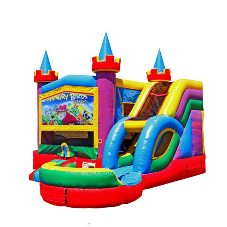 Aufblasbare Schlossslide für Kinder PVC-Material Unisex Ireful Vögel Sprunghaus