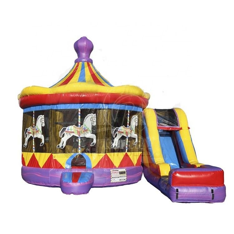 Funktionen PORTABLE Riesenkarussell Sprungburg Combo-Slide mit individueller Farbe